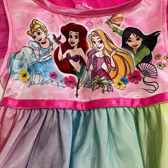 Disney Princess Rainbow Nightgown for Kids Girls Size 2T - Picture 2 of 4